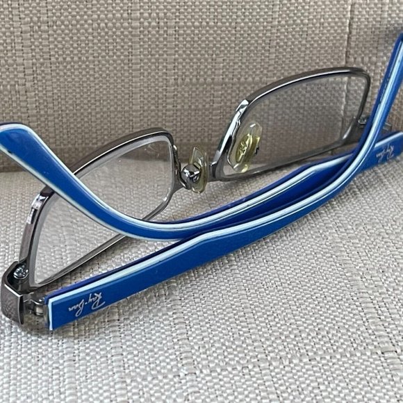Ray-Ban Youth Eyeglasses Frame Gunmetal/Blue Tone Glass Frame RB1032 45[]15 125 - Picture 7 of 12